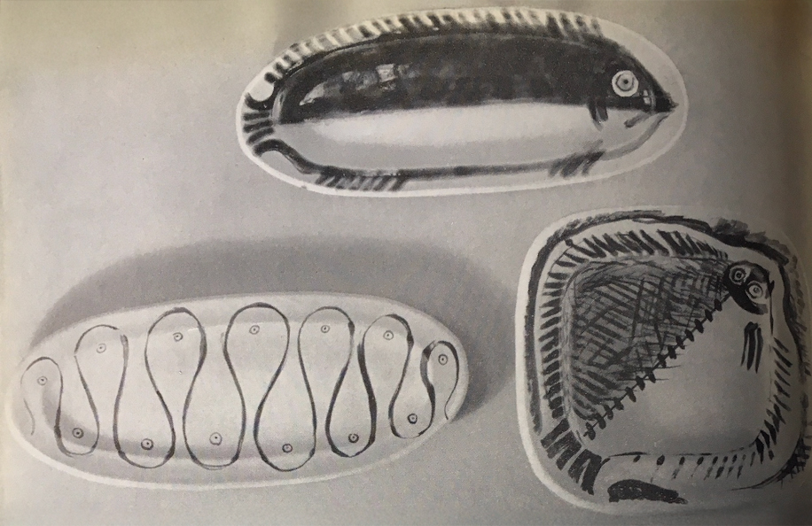 Plat poisson Georges Jouve, ca. 1950